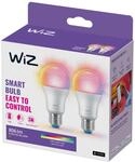 WiZ A60 LED-Lampe matt WiFi E27 8,5W RGBW 2er-Set