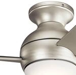 LED-Deckenventilator Sola, IP23 nickel