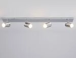 Lindby Bad-Deckenleuchte Dejan, 85cm, 4-flg., chrom, IP44