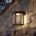 Philips Solar-Sensorwandlampe Camill schwarz/klar 14 x 14 cm