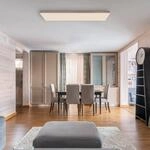 LED-Deckenlampe Doro, L&auml;nge 120 cm, holz dunkel, Holz, CCT