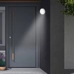 LED-Sensor-Au&szlig;enwandleuchte Dortmund &Oslash;17cm silber