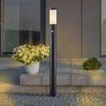 Lindby Wegelampe Statius, anthrazit/wei&szlig;, Sensor, 100cm