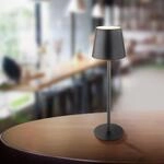 LED-Akku-Tischlampe Vannie, schwarz, H&ouml;he 36 cm, IP44