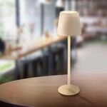 LED-Akku-Tischlampe Vannie, sandfarben, H&ouml;he 36 cm, IP44