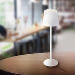 LED-Akku-Tischlampe Vannie, wei&szlig;, H&ouml;he 36 cm, IP44
