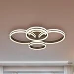 LED-Deckenlampe Grouni, L&auml;nge 85 cm, titanfarbig, CCT