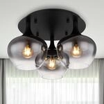 Deckenleuchte Maxy, &Oslash; 45 cm, rauchgrau, Glas, 3-flg.