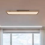 LED-Deckenleuchte Cinderella Holz CCT 120 x 30 cm