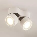Arcchio LED-Deckenstrahler Rotari, wei&szlig;, 2-flg., 2270lm