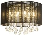 LED-Deckenleuchte Sierra, Seidenschirm, Behang