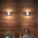 Philips LED Au&szlig;enwandleuchte Python UE, anthrazit, Sensor