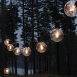 LED-Solar-Lichterkette Party, 7W, bernstein, IP44, 1800K