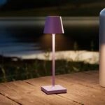 LED-Akkutischlampe Nuindie pocket, lila, IP54, dimmbar