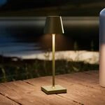 LED-Akkutischlampe Nuindie pocket, tannengr&uuml;n, IP54, dimmbar