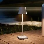 LED-Akkutischlampe Nuindie pocket, grau, IP54, dimmbar