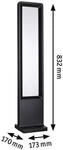 Paulmann LED-Wegeleuchte Reana, anthrazit, 83 cm Metall IP44
