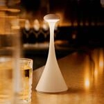 LED-Akkutischleuchte Nudrop mini, d&uuml;nenbeige, IP54, dimmbar