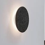 Paulmann LED-Wandleuchte Tulga, &Oslash; 20 cm, anthrazit, Filz