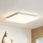 Prios LED-Deckenlampe Artin, 33 cm, wei&szlig;, eckig, Sensor