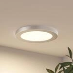 Prios LED-Deckenlampe Aureka, &Oslash; 23 cm, silber, Metall