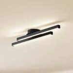 Lindby LED-Deckenleuchte Aurendor, 60 cm, schwarz, Metall