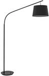 Bogenlampe Daddy mit Textilschirm, schwarz