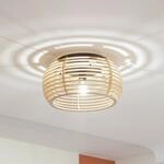 Lindby Deckenleuchte Ediz, 1-flammig, E27, Holz, &Oslash; 44,4 cm