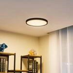 Lindby LED-Deckenleuchte Pravin, &Oslash; 40 cm, 3.000 K, schwarz