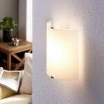 Lindby LED-Wandleuchte Helmi, H&ouml;he 21 cm, Glas, halbrund