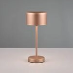 LED-Akku-Tischleuchte Jeff, coffee, H&ouml;he 30 cm, Metall