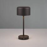 LED-Akku-Tischleuchte Jeff, schwarz matt, H&ouml;he 30 cm, Metall