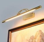 LED-Bilderleuchte Piktura, messing poliert