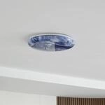 Lindby LED-Deckenleuchte Orbi, 48 cm, blau/wei&szlig;, Kunststoff