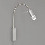 LED-Wandleuchte River, Flexarm, Schirm mit Glas
