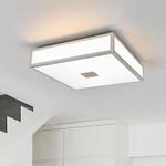 Lindby Bad-Deckenlampe Eniola, 30 cm, wei&szlig;/grau, IP44