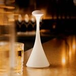 LED-Akkutischleuchte Nudrop mini, schneewei&szlig;, IP54, dimmbar