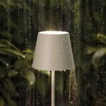LED-Akkutischlampe Nuindie mini, USB-C, beige, IP54, dimmbar