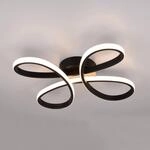 LED-Deckenleuchte Fly, schwarz matt, 3.000 K, 40 cm x 40 cm