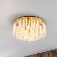 Deckenleuchte Gorley, goldfarben/opal, &Oslash; 50 cm, Metall/Glas