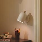 Wandleuchte Gaston mit Kabel und Stecker, Metall, wei&szlig;