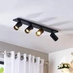 Arcchio Strahler Brinja, schwarz, 65 cm lang, &Oslash; 7 cm, 4-flg.