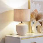 Lindby Tischleuchte Thalassia, beige, &Oslash; 30 cm, Keramik