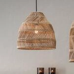 PR Home Au&szlig;enh&auml;ngelampe Maja, Rattan, &Oslash; 36 cm, Stecker, IP44