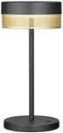 LED-Tischleuchte Mesh Akku, H&ouml;he 30cm schwarz/gold