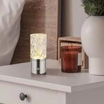 LED-Akku-Tischleuchte Lunki, nickelfarben, H&ouml;he 19 cm, CCT
