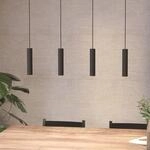 LED-Pendellampe Almudaina, schwarz, L&auml;nge 84 cm, 4-flg.,