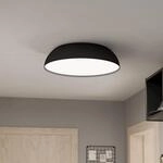 H&auml;ngelampe Tabley, schwarz/naturfarben, 89 cm, Stoff, 3-flg.