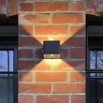 LED-Akku-Au&szlig;enwandlampe Iseo, schwarz, Breite 10 cm, Sensor