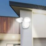 LED-Sensor-Au&szlig;enwandstrahler Bilbao 2-flammig wei&szlig;